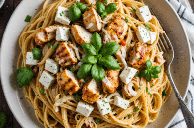 Creamy Cajun Chicken Spaghetti with Garlic Mozzarella Sauce