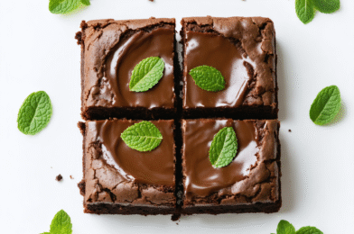 Mint Fudge Stuffed Brownies